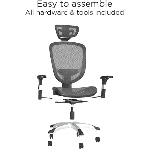 STAPLES Hyken Ergonomic Office Chair | Adjustable Lumbar Support with Breathable Mesh, Swivel Desk Chair for Home Office, Black STAPLES