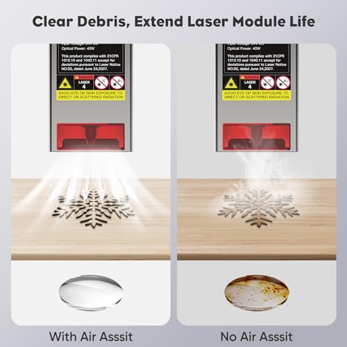 Air Assist for Laser Cutter, Laser Air Assist Laser Engraver for Wood and Metal 22L/min Air Output for Laser Air Assist Protect Laser Lens Reduce Surface Temperature CREALITY FALCON