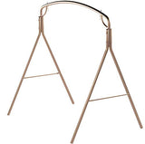 Woodlawn Easy to Assemble Patio Swing Frame with Steel Tubing and Powder Coated Finish for Garden, Lawn, Patio, and Porch Swings, Bronze JACK-POST