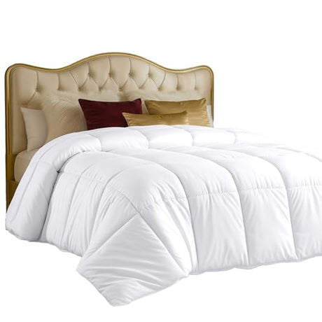 Utopia Bedding Comforters California King Size, All Season Duvet Insert, Down Alternative Box Stitched Bed Comforter with Corner Tabs, Machine Washable (White) Utopia Bedding