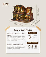 DIY Miniature House Kit, DIY Dollhouse Kit for Adults to Build, Mini Magic House Miniature kit, Model Building Book Nook Diorama Kit, Ideal Gifts for Mothers Day Birthday Christmas(Magic Book Shop)