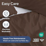 Duvet Cover Twin/Twin XL Size - Extra Soft Twin/Twin XL Size Duvet Cover - Lightweight & Breathable & Fade Free with Zipper Closures and Ties - 68" x 90" Inches - (Brown) Comforter Not Included CGK Unlimited