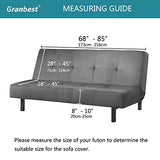 Granbest Water Repellent Futon Cover High Stretch Armless Sofa Covers Foldable Sofa Bed Covers Jacquard Futon Slipcover Waterproof Furniture Protector for Kids, Pets (Futon, Wine Red) Granbest