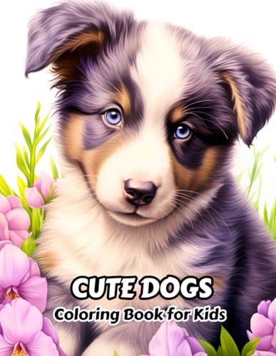 Dogs Coloring Book: 65 Adorable Coloring Pages for Kids Ages 8-12