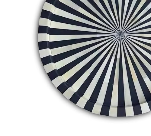 HANDMADE ENTARO Serving Tray 18" Decorative Bone Inlay Mosaic Wooden Trays for Coffee Table Living Room Dining Table and Home Décor(18x18x2.5, Black and White) HANDMADE ENTARO