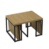 NTYUNRR 23.6" - 118" Extendable Dining Room Table, Modern Extra Long Folding Dining Tables for 2-10 People, Outdoor Patio Furniture Set, Adjustable Kitchen Dinner Table, Wild Oak NTYUNRR