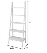 Casual Home 5-Shelf Ladder Bookcase, White Casual Home
