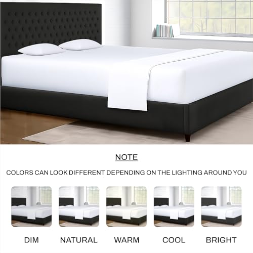 SGI bedding 96"x96" 4 Pc Vermont King Sheet Set 1000 Thread Count 100% Egyptian Cotton - Deep Pocket 15" Ultra Soft, Breathable, Hotel Quality Sheets, Oversized Bed Sheets, White SGI bedding