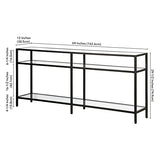 Henn&Hart 64" Wide Rectangular Console Table in Blackened Bronze, Entryway Table, Accent Table for Living Room, Hallway Henn&Hart