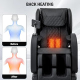 AVSAMOQ Massage Chair Full Body, Zero Gravity Massage Recliner with Air Pressure, 8 Fixed Points Massage Rollers, Heating, Foot Roller, LCD Screen Control, Home Office Use AVSAMOQ
