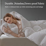 sleeprove King Size Down Comforter,All-Season Duvet Insert with 8 Loops,Noiseless Luxury Comforter,White,106x90 inches sleeprove