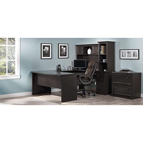 Realspace® Broadstreet 65" W U-Shaped Executive Desk, Walnut Realspace