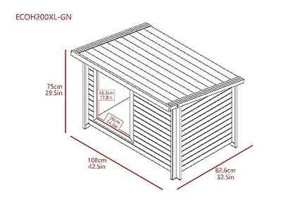 ECOFLEX Lodge Style Dog House - X Large - WoodArtSupply