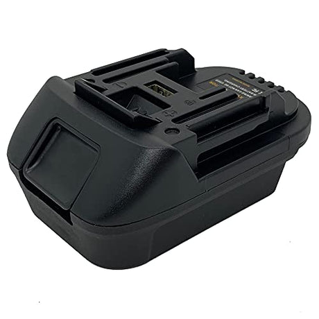 Battery Adapter for Makita 18V Lithium-Ion Cordless Tools, Convert for Milwaukee M18 18V or Dewalt 18V 20V Lithium Battery to Makita 18-volt BL1830 BL1850 LXT Battery Converter, w/ USB Charge Port QINIZX