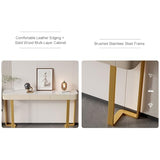 XTRYBHD Modern Console Table with Drawers, Sintered Stone Sofa Table with Storage, Hallway Table, for Hallway, Living Room, Bedroom(Size:47.2in/120cm) XTRYBHD