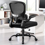 ALLGOD Ergonomic Office Chair, Breathable Mesh Ergonomic Desk Chair with Adjustable Lumbar Support, Flip-up Armrests, Computer Chairs Comfortable for Home, Office, Work, 300lbs, Black ALLGOD