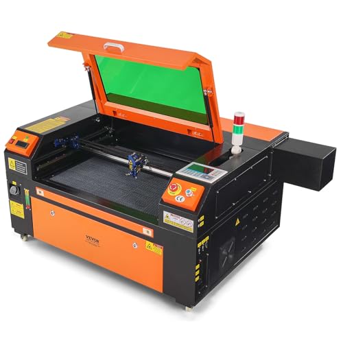 VEVOR 80W CO2 Laser Engraver, 20 x 28 in, 19.7 IPS Laser Cutter Machine with 2-Way Pass Air Assist, Compatible with LightBurn, CorelDRAW, AutoCAD, Windows, Mac OS, Linux, for Wood Acrylic Fabric More VEVOR