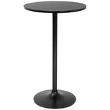 Pazidom Round Bar Table 40" Height Modern High Top Pub Table with Solid Top & Sturdy Metal Base, Cocktail Table for Bistro, Home, Kitchen or Dining Room, Black Pazidom