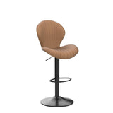 Nalupatio Bar Stools Set of 2 Modern Swivel Bar Chairs, Barstools Counter Height with High Backrest, Easy 3-5 Minute Assembly for Bar, Kitchen, Dining Room Brown Nalupatio