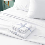 BYSURE Hotel Luxury Bed Sheets Set 4 Piece(Twin, White) - Super Soft 1800 Thread Count 100% Microfiber Sheets with Deep Pockets, Wrinkle & Fade Resistant BYSURE