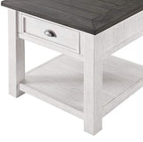 Martin Svensson Home Monterey Solid Wood End Table White with Grey Top Martin Svensson Home