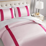 Juicy Couture Velvet Stripe on Satin Pink Twin/Twin XL Comforter Set - 2 Piece Luxury Bedding Ensemble Juicy Couture