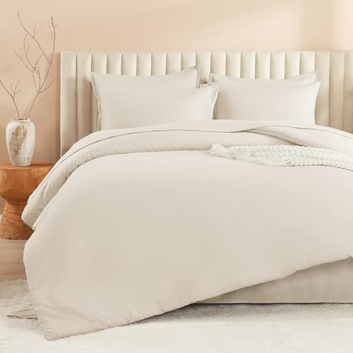 Litanika California King Comforter Set Beige - 7 Pieces Bed in a Bag Cal King Bedding Comforter Sets, Plain Lightweight Bed Set with Comforter, Sheets, Pillowcases & Shams Litanika