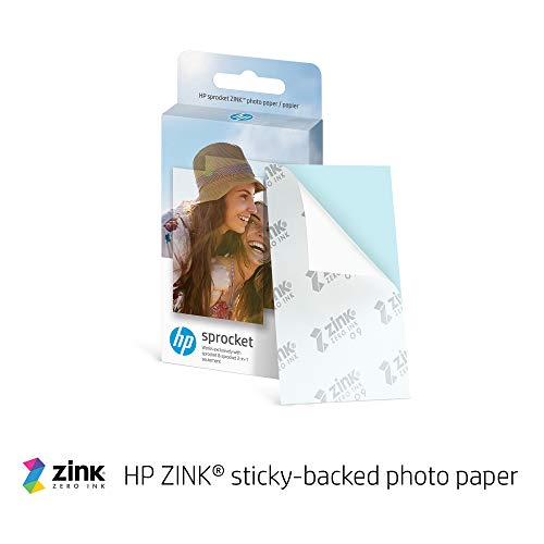 HP Sprocket 2x3" Instant Smartphone Photo Printer - Portable Color Wireless Mobile Printer - Zink Sticky-Back Photos - Print from Compatible iOS & Android Devices with Bluetooth w/Fun App - Pink HP