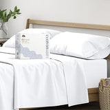 Mayfair Linen 100% Organic Cotton Percale Sheets Full Size - White, 4 Piece Set, Soft & Crisp, Cooling, 16" Deep Pocket Hotel Sheets Mayfair Linen
