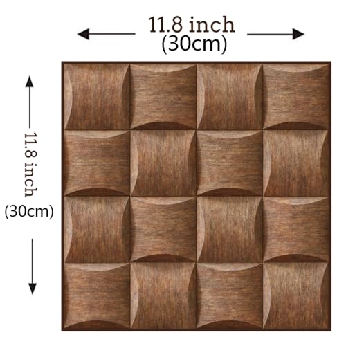 szgwtk 3D Wall Panels,3D Wallpaper Peel and Stick,3DWall Paneling,Art WallPanels,Waterproof Self Adhesive Decorative Wall Panels Living Room Wall Decoration 30 * 30cm(10pcs/Pack) (Wood-Grain) - WoodArtSupply