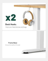 FEZIBO Electric Standing Desk Height Adjustable, 40 x 24 Inches Sit Stand up Desk, Home Office Computer Desk Rising Memory Presets (Light Rustic) FEZIBO