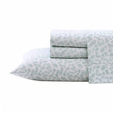 Tommy Bahama - King Sheets, Cotton Percale Bedding Set, Crisp & Cool, Stylish Bedding Set (Hibiscus Bloom Green, King) Tommy Bahama