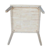 IC International Concepts Solid Wood Top Table, Unfinished IC International Concepts