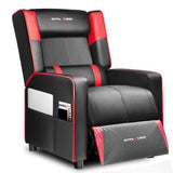 GTPLAYER Gaming Recliner Chair for Living Room Racing Style Single PU Leather Gaming Sofa for Adults Modern Game Recliners Ergonomic Comfortable Home Theater Seating, Red