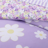 AMBERSPACE Twin XL Comforter Set for Girls, Purple Daisy Kids Bedding Set Reversible with Cute Floral, All Season Bed in a Bag Dorm 5 Pieces with Sheets, Pillowcase & Sham AMBERSPACE
