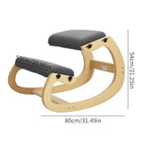 YOXIER Kneeling Chair,Kneeling Desk Chair,Office Sitting Posture Correction Chair,Rocking Home & Work Wooden Computer Desk Chairs, Back & Neck Spine Pain, Better Posture, Ergo Knee Support Stool 1 Set YOXIER