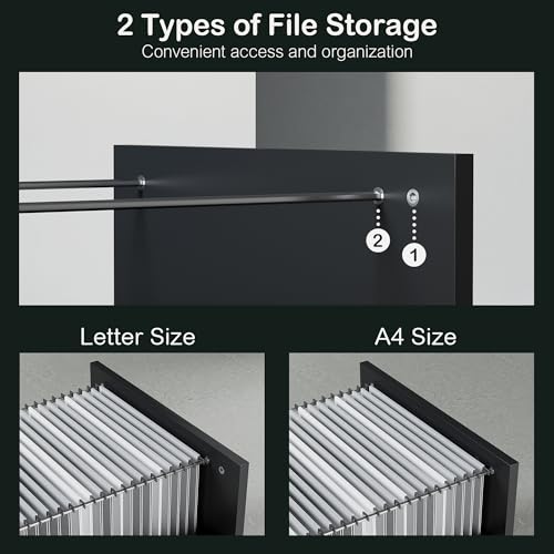 ModernMate 63" Standing Desk with File Cabinet, Privacy Panel, AC/USB, 1.18" Desktop, Executive L Shaped Height Adjustable Electric Stand Up Desk, Home Office Table with 3 Drawers, Black Walnut ModernMate