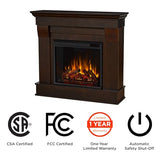 Real Flame Chateau 41” Electric Fireplace with Mantel for Living Room or Bedroom, Replaceable Fireplace Insert Heater, Realistic Log and Flame Effect, Remote Control, Timer Real Flame