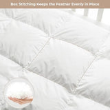 ROSE FEATHER Toddler/Travel/Crib Goose Down Comforter Duvet/Blanket Multifunctional,100% Organic Cotton & Washable Unisex Kids,All Season,White 47x60 ROSE FEATHER