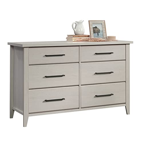 Sauder Summit Station Dresser, L: 50.91" x W: 18.15" x H: 31.85", Glacier Oak finish - WoodArtSupply