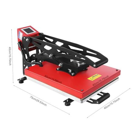 PERFERATE 16" x 20" Heat Press 1800W Semi-Automatic Heat Press Machine for T Shirts Pressure & Temperature Adjustable Auto-Open Slide Out Shirt Press Machines for Clothes, Puzzles, Mugs PERFERATE