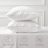 HYPREST Extra Deep Pocket King Sheet Sets Fits 18"-24" in Deep Mattress -100% Cotton King Sheet Set,White Hotel Luxury Soft Wrinkle Free Cooling Sheet Sets for King Bed Deep Pocket HYPREST