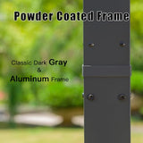 Domi Outdoor Living 9’ x 13’ Outdoor Retractable Pergola Against The Wall with Weather-Resistant Canopy Aluminum Garden Pergola Patio Grill Gazebo for Courtyard domi outdoor living