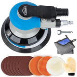 KUIMIT 5 Inches Air Random Orbital Sander, Pneumatic Palm Car Sanders For Wood Polisher Metal,And Auto Body Work, Da Sanders, Dual-action Sander KUIMIT