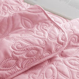Whale Flotilla Soft Twin Quilt Bedding Set for All Seasons, Elegant Vintage Damask Ultrasonic Quilts Set, Lightweight Reversible Bedspread, Coverlet, Bed Cover with 1 Pillow Sham, Pink Whale Flotilla