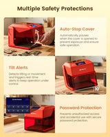 AlgoLaser Pixi Smart Laser Engraver - 3W Portable Laser Engraver Machine with 3.5" Touchscreen & AlgoOS System & APP - Laser Engraving for Wood, Acrylic, Glass, Beginner & DIY Gift & Small Business AlgoLaser