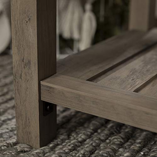 Walker Edison Farmhouse Square Side Accent Table Set-Living-Room Storage End Table with Storage Door Nightstand Bedroom, 18 Inch, Grey Wash Walker Edison
