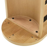 Modway Aspect 60 Inch Oval Console Table in Oak with Reversible Arched Legs - Modern Oval Wood Narrow Entryway Table - Curved Profile Design Thin Sofa Table for Hallway or Living Room Modway