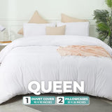 Utopia Bedding Duvet Cover Set with Pillowcases - 3 Pieces Bedding Duvet Cover with Zipper Closure - 1 Duvet Cover with 2 Pillowcases - Soft Brushed Microfiber (Queen, White) Utopia Bedding