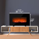 Danby Designer DDEF03813BD13 38" Wall Mount Electric Fireplace Multi-Colour LED Flame and Ember Bed Remote Control Included Danby